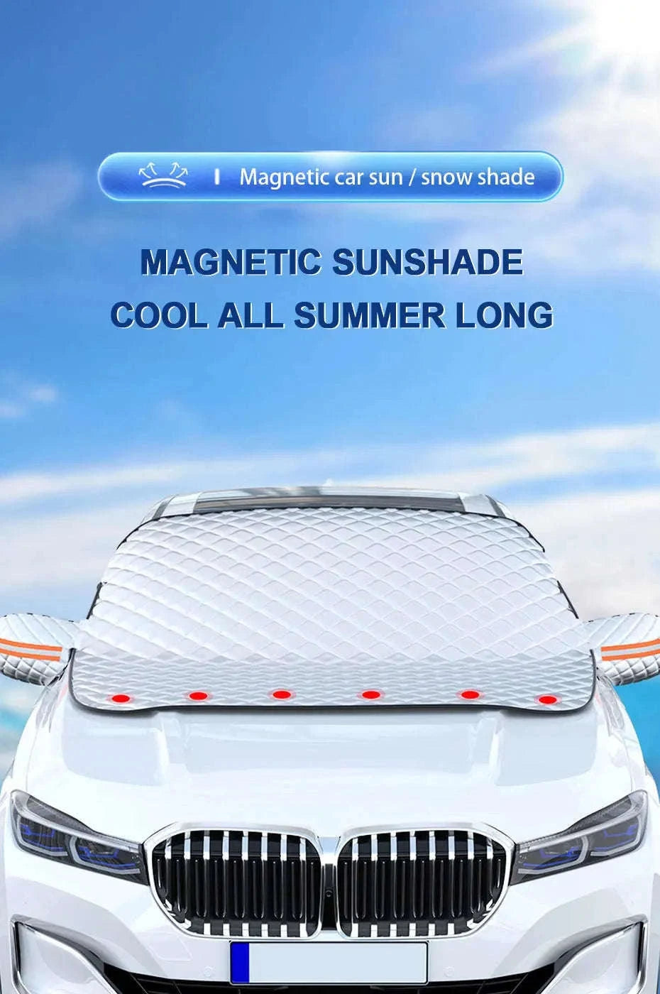 Summer Windshield Cover UV Reflective Sun Shade Waterproof-Large