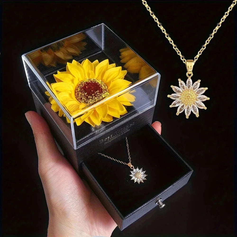 Sunflower Necklace Pendant-1set