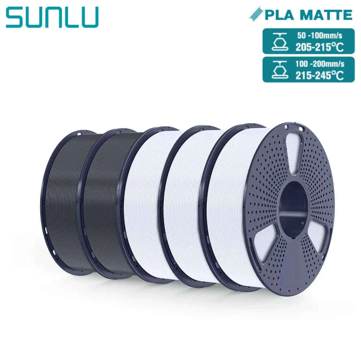 SUNLU PLAmatte 1.75mm 3D Filament for Clean, Matte Prints-5 Blue / GERMANY