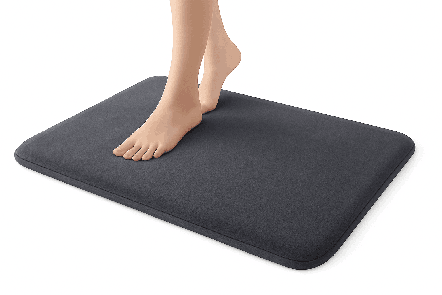 Super Absorbent Coral Velvet Bath Mat with Non-Slip Stability-01 white / 60cm x 200cm