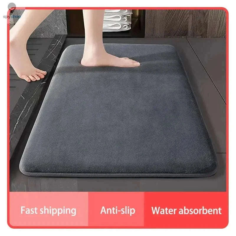 Super Absorbent Coral Velvet Bath Mat with Non-Slip Stability-01 white / 60cm x 200cm