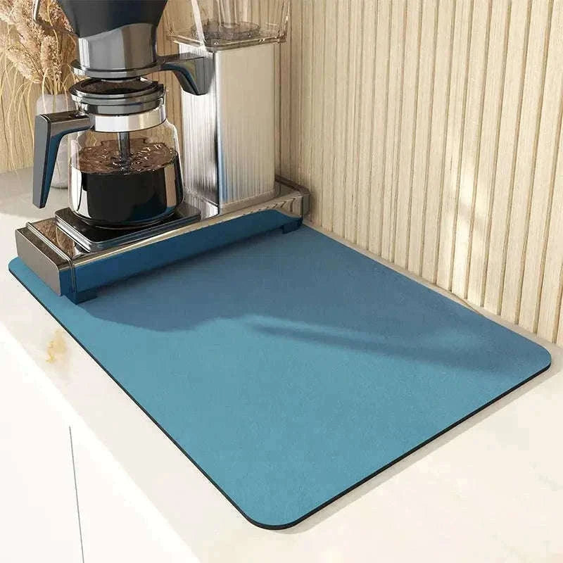 Super Absorbent Kitchen Drying Mat with Non-Slip Moisture Control-black-2PCS / 20X30CM