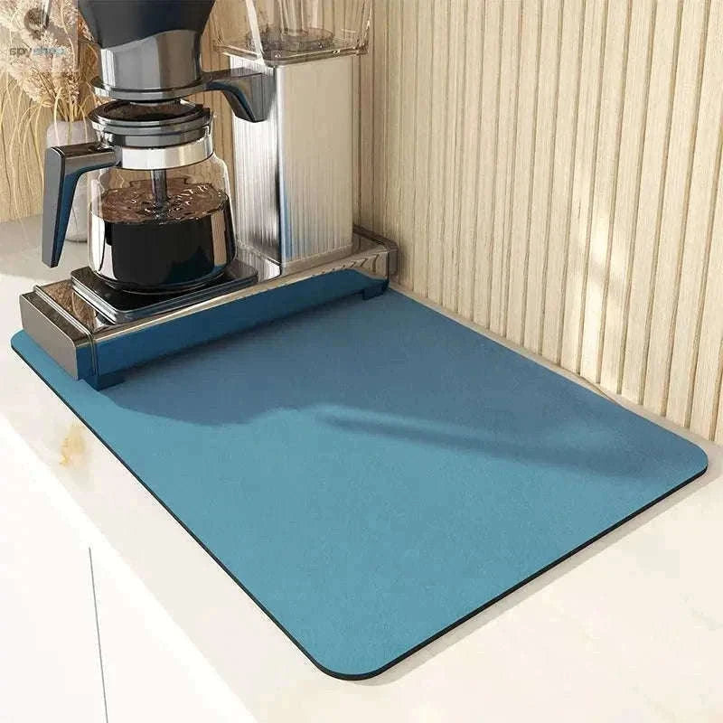 Super Absorbent Kitchen Drying Mat with Non-Slip Moisture Control-black-2PCS / 20X30CM