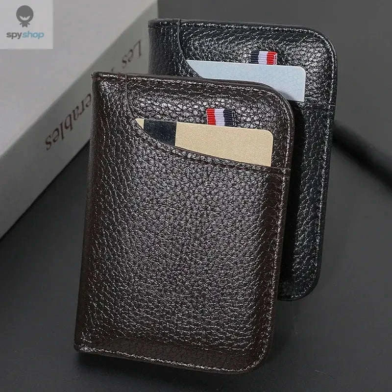 Super Slim PU Leather Card Wallet-black