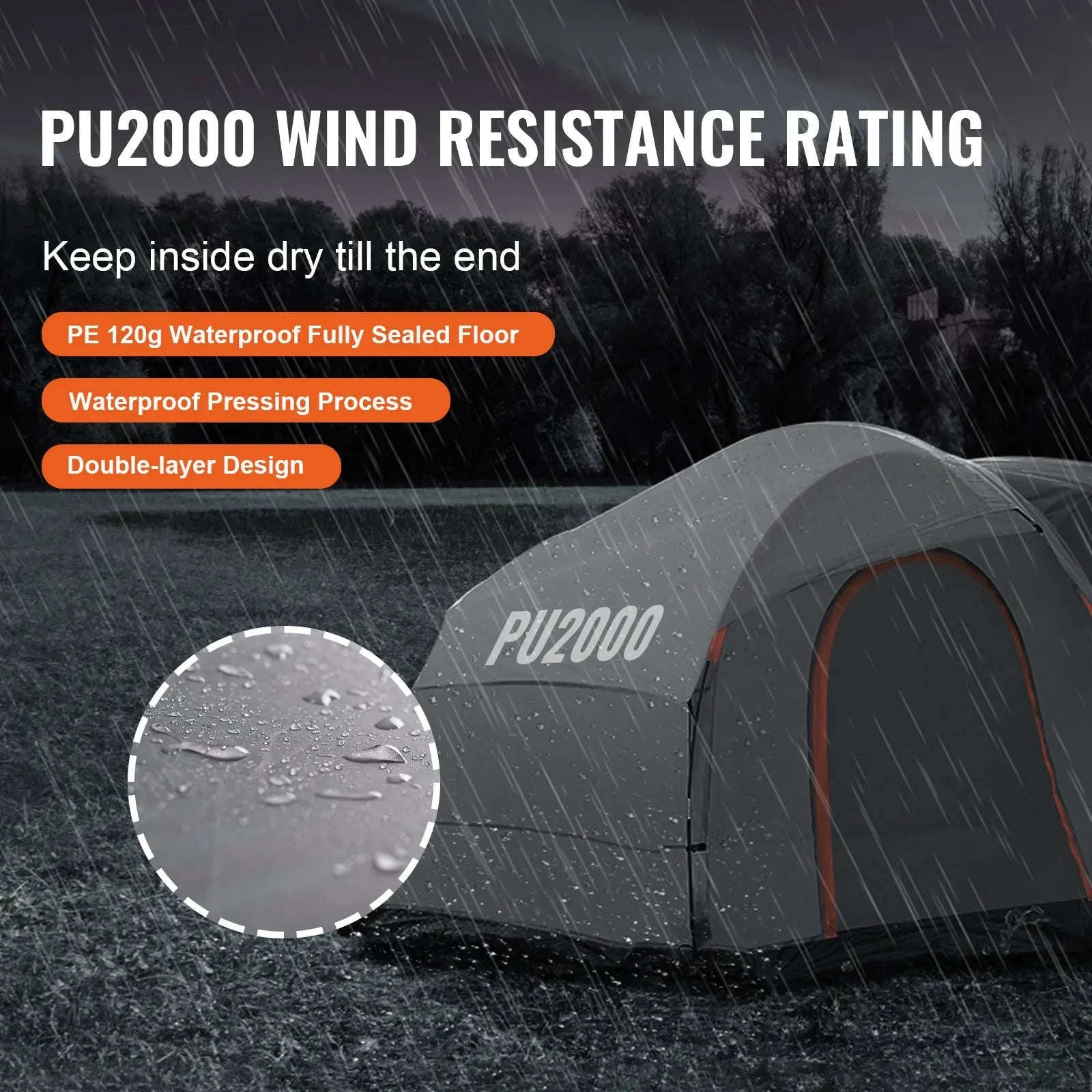 SUV Camping Tent Attachment for Rear Hatch-United States