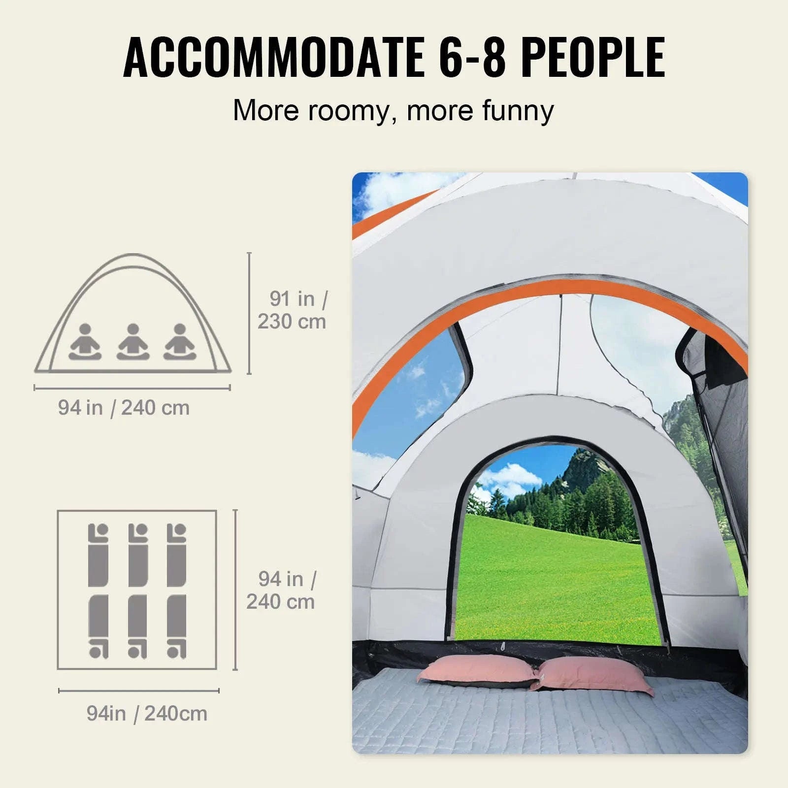 SUV Camping Tent Attachment for Rear Hatch-United States