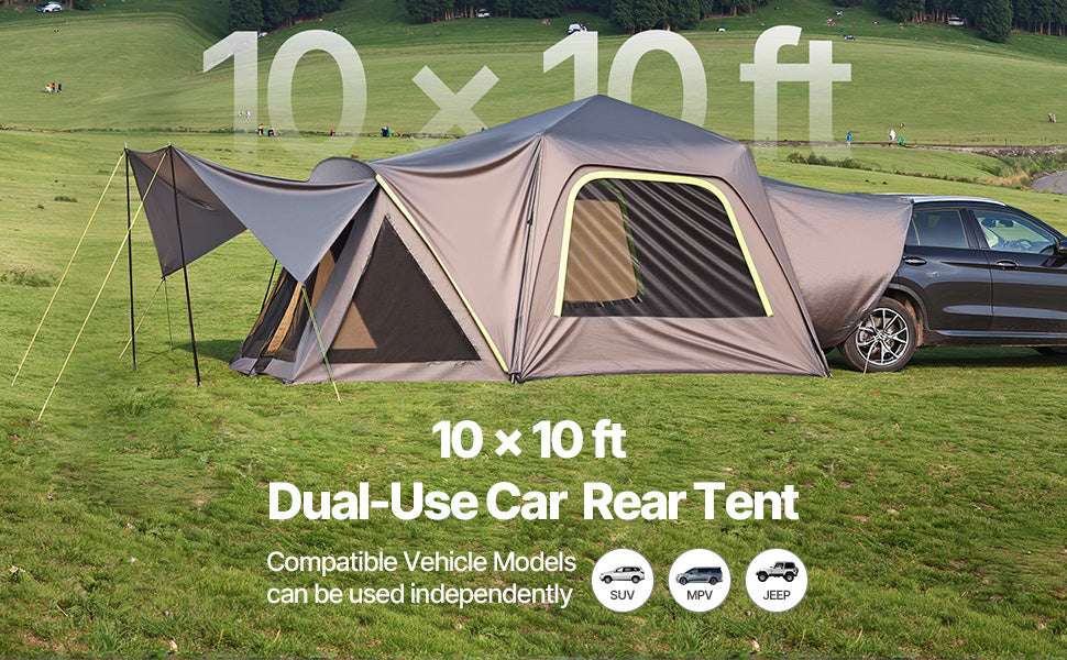 SUV Camping Tent with Awning – Waterproof Double Layer for 5–8-10x10ft / Poland
