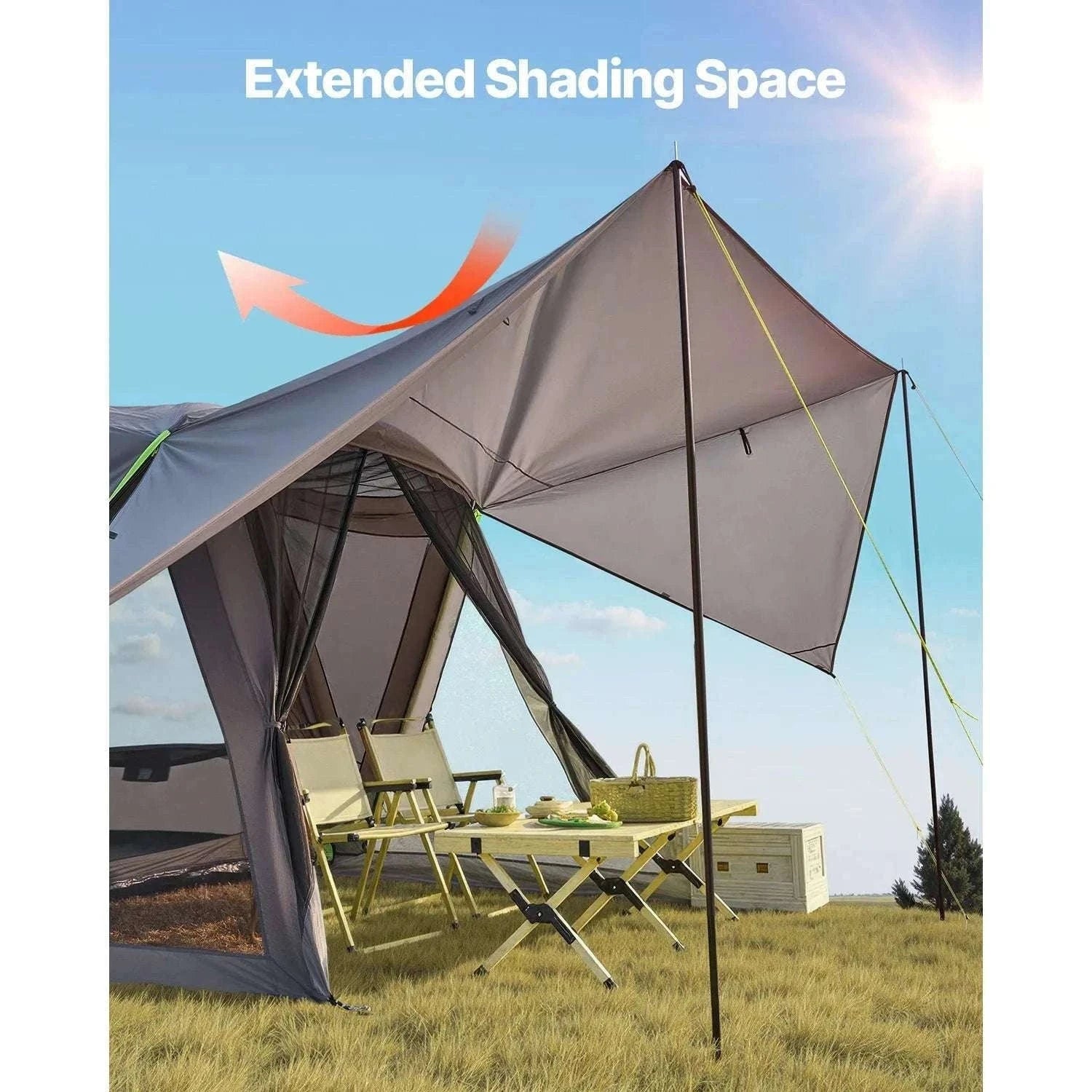 SUV Camping Tent with Awning – Waterproof Double Layer for 5–8-10x10ft / Poland