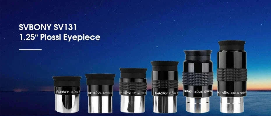 SVBONY SV131 1.25" Plossl Telescope Eyepiece for Clear Views-12mm