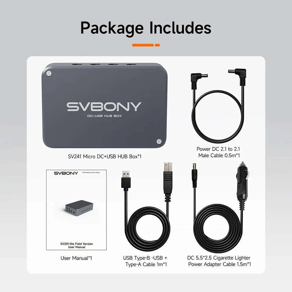 SVBONY SV241 Astronomy DC + USB Power Hub for Astrophotography-SV241X2 / CN