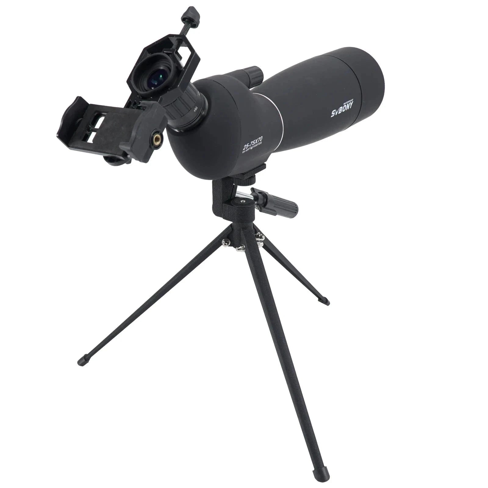 SVBONY SV28 25-75x70 Spotting Scope for Clear Distance Viewing-Black 25-75X70