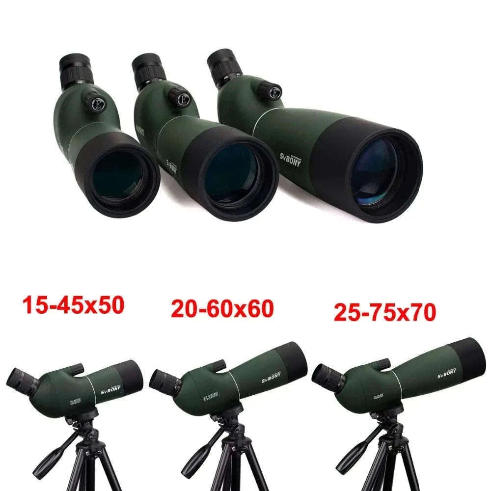 SVBONY SV28 25-75x70 Spotting Scope for Clear Distance Viewing-Black 25-75X70