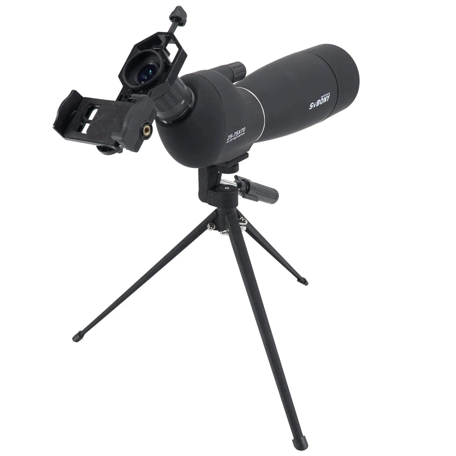 SVBONY SV28 25-75x70 Spotting Scope for Clear Distance Viewing-Black 25-75X70