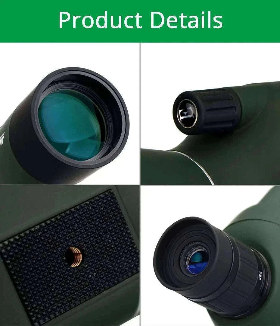 SVBONY SV28 25-75x70 Spotting Scope for Clear Distance Viewing-Black 25-75X70