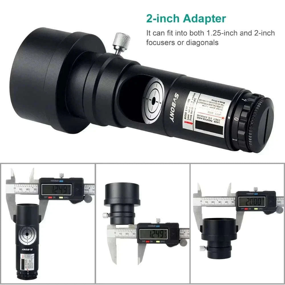 SVBONY Telescope Collimator with 2" Adapter for Newtonian Reflectors-Red Laser Collimator