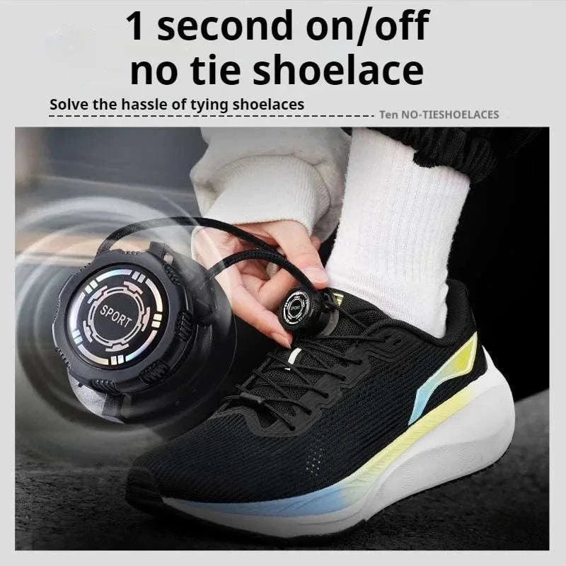 Swivel Buckle Automatic Shoelaces-Balck Sport / CHINA