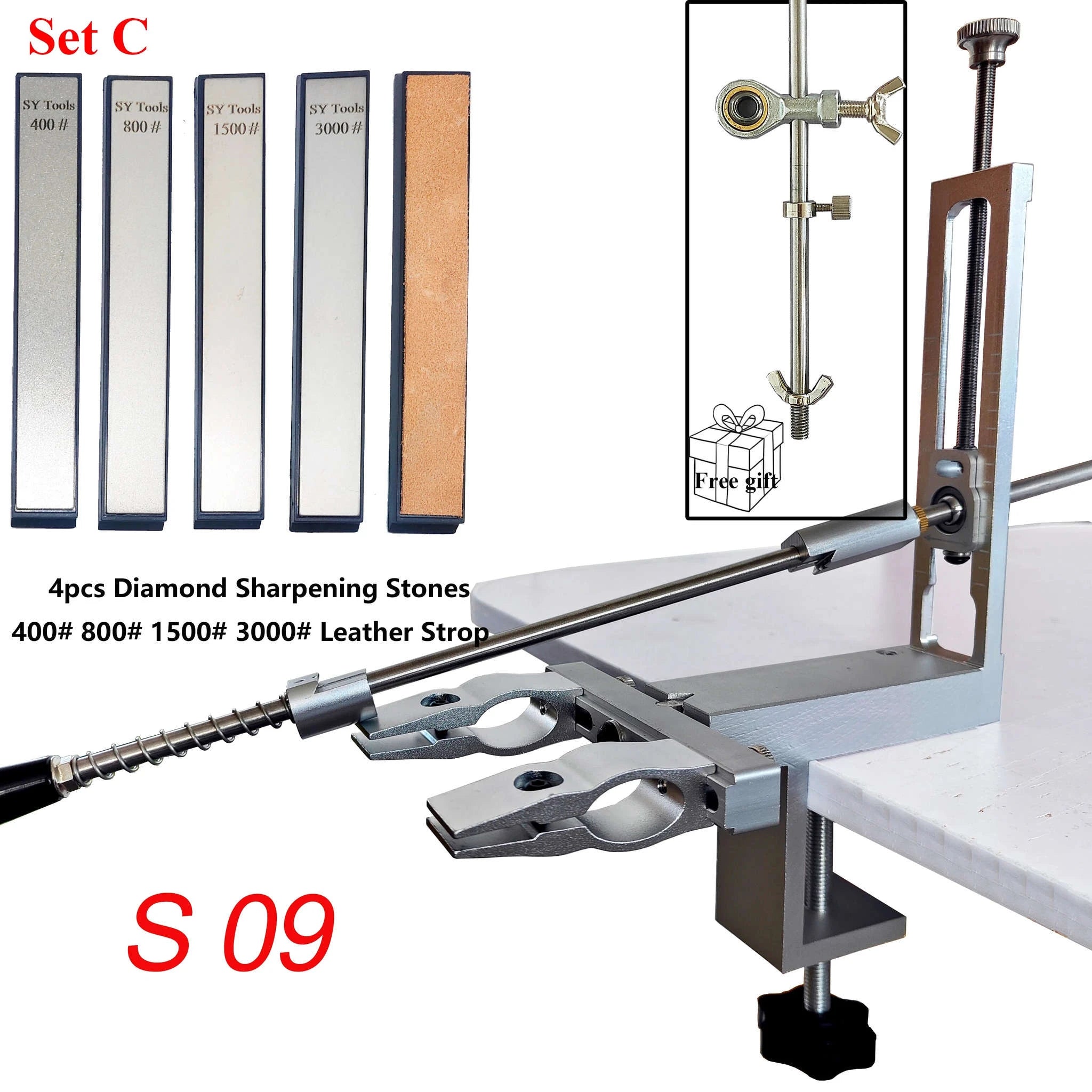 Sy Tools S09 Professional Knife Sharpener System-Set F / As Photo