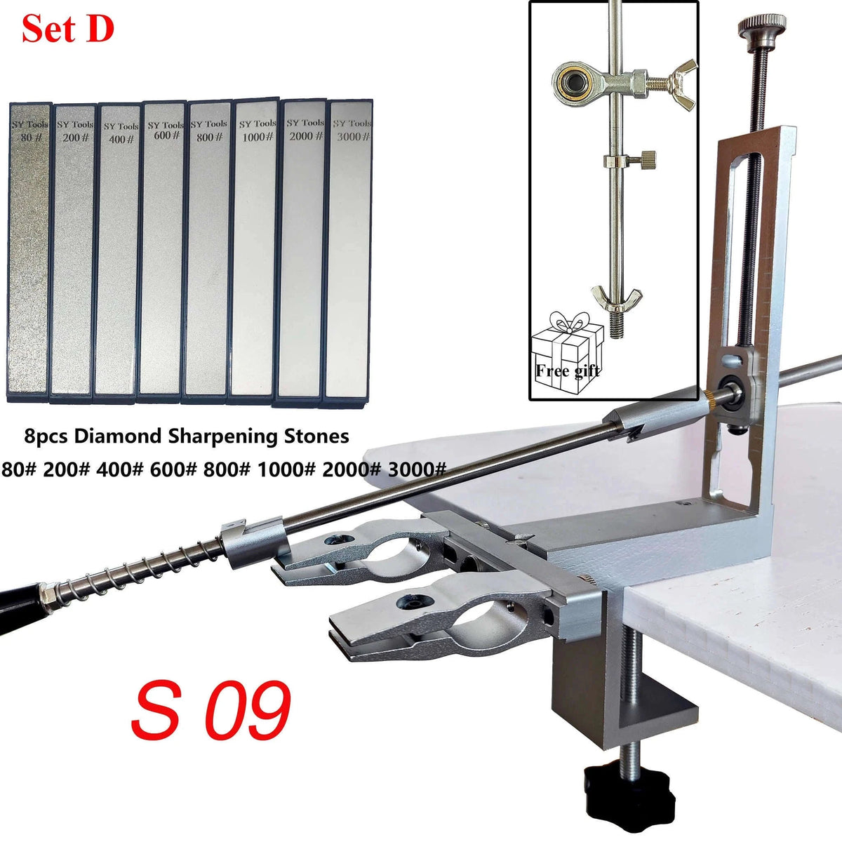 Sy Tools S09 Professional Knife Sharpener System-Set F / As Photo