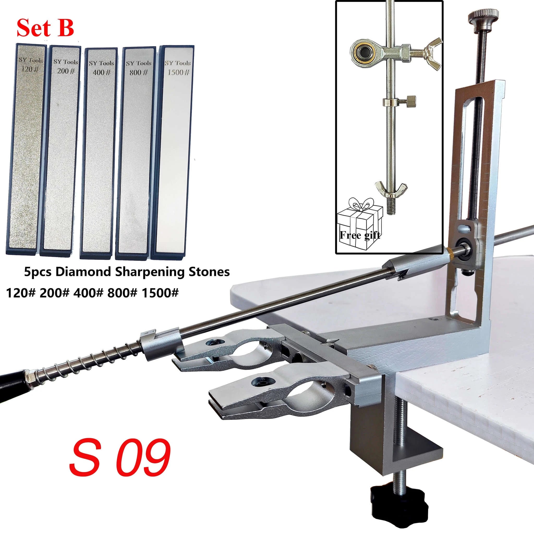 Sy Tools S09 Professional Knife Sharpener System-Set F / As Photo
