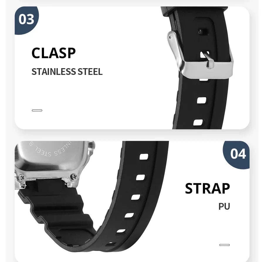 SYNOKE Digital Sports Watch with Multifunction Luminous Display-Grey