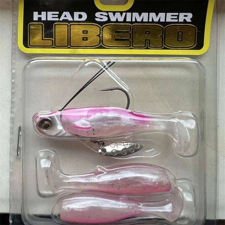 T-Tail Soft Swimbait with Rotating Blade for Bass and Sea Fishing-YELLOW / 7G
