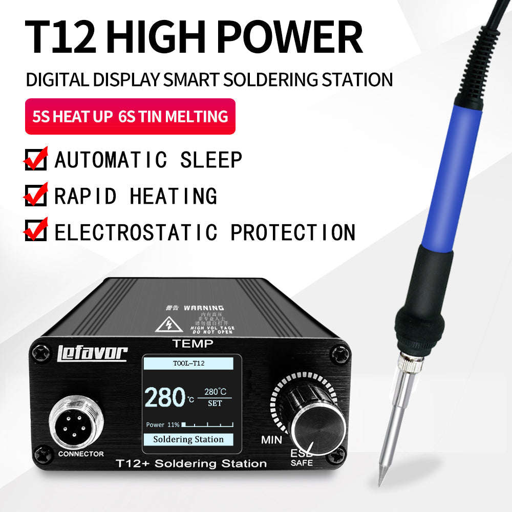 T12 75W Digital Soldering Iron Station-T12NEW SET1 / US