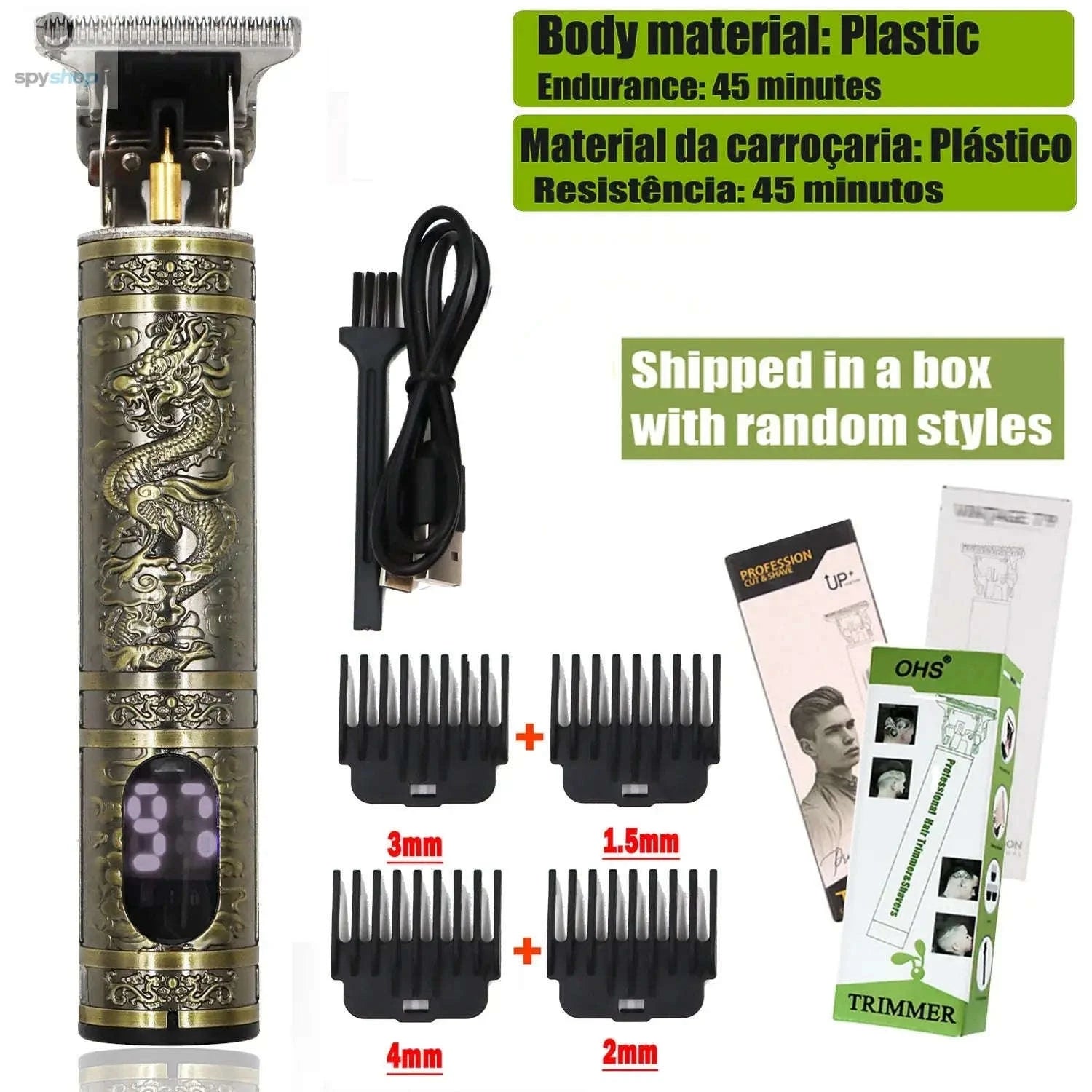 T9 Hair Clipper – Precision Trimmer for Clean Lines and Easy Grooming-OHS S2 DRAGON