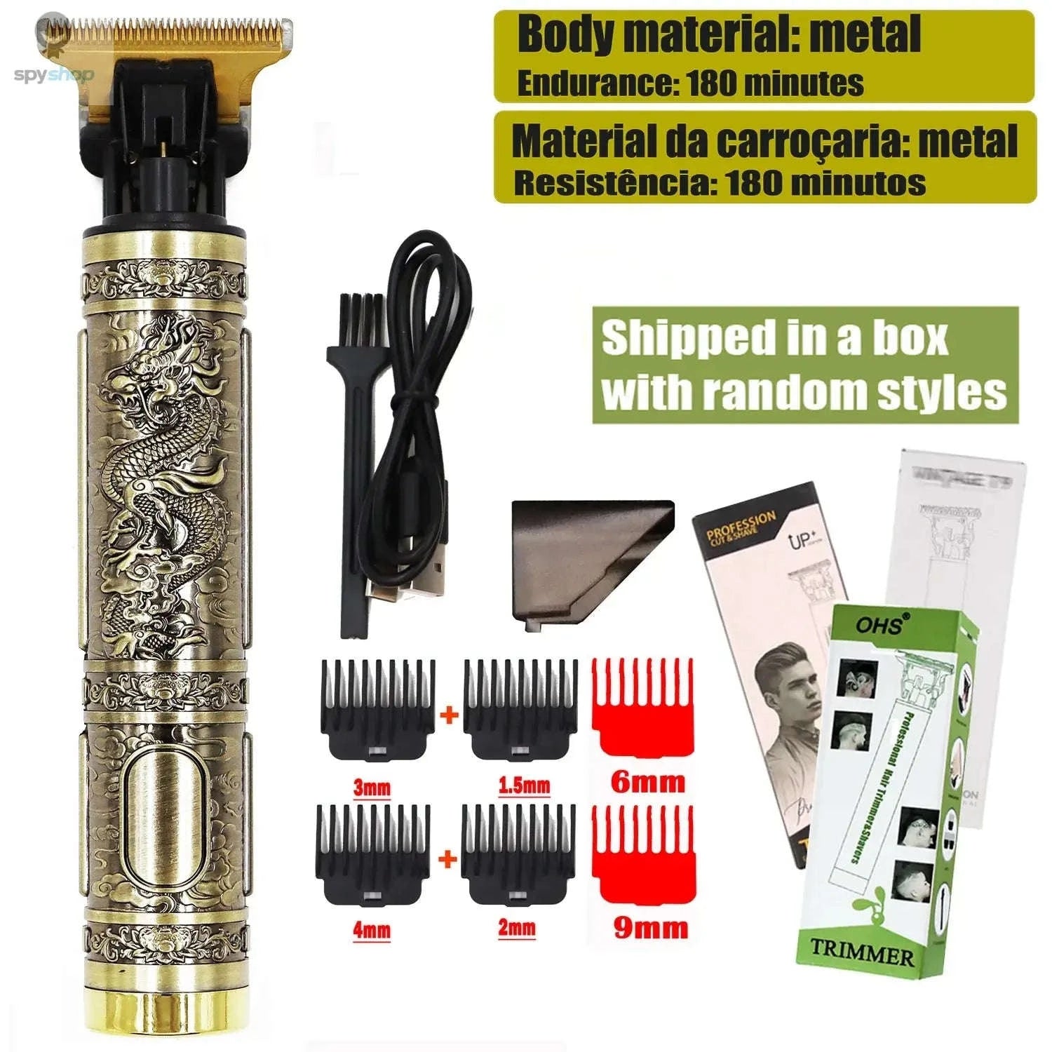 T9 Hair Clipper – Precision Trimmer for Clean Lines and Easy Grooming-OHS S2 DRAGON