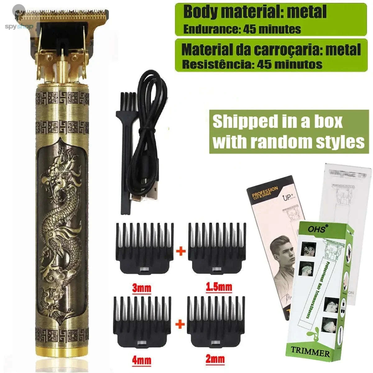 T9 Hair Clipper – Precision Trimmer for Clean Lines and Easy Grooming-OHS S2 DRAGON