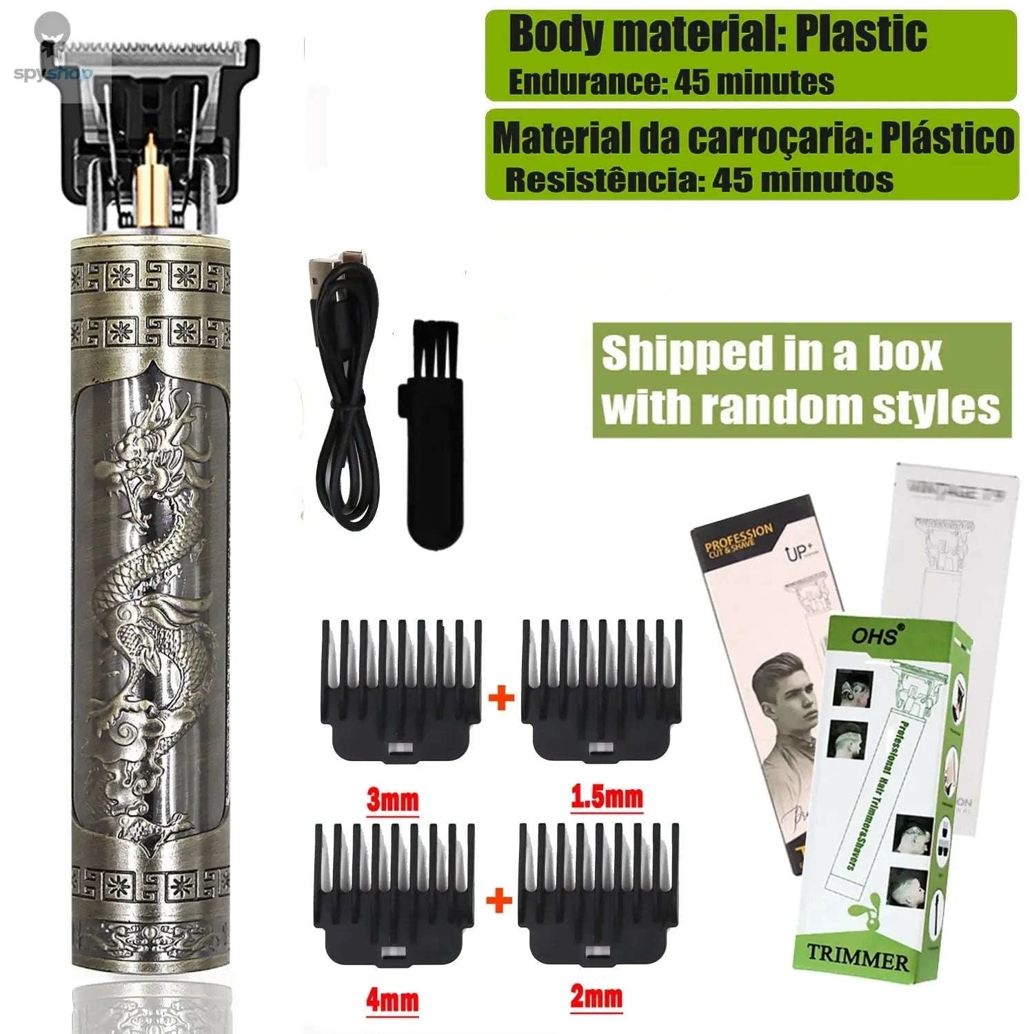 T9 Hair Clipper – Precision Trimmer for Clean Lines and Easy Grooming-OHS S2 DRAGON