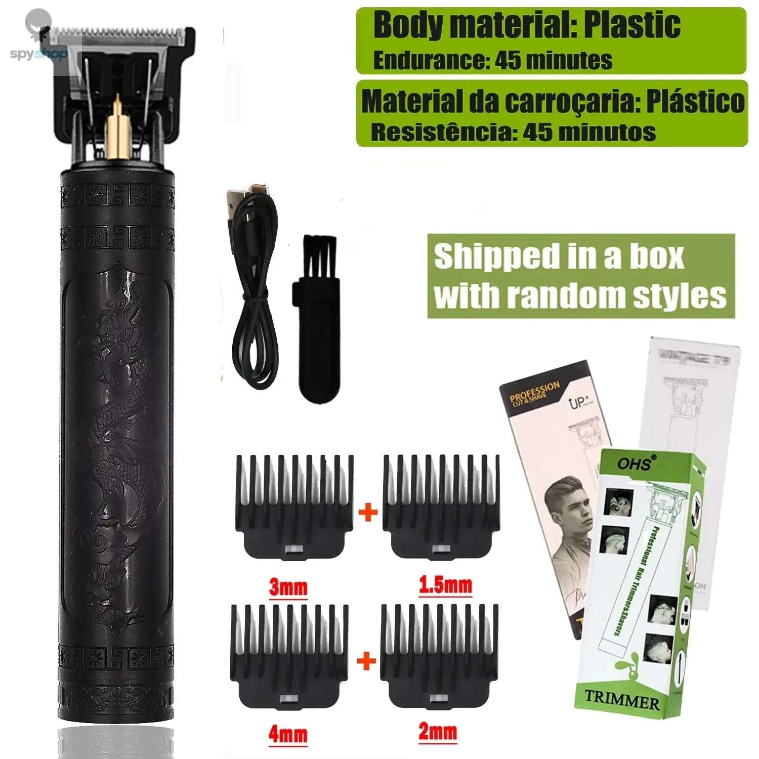 T9 Hair Clipper – Precision Trimmer for Clean Lines and Easy Grooming-OHS S2 DRAGON