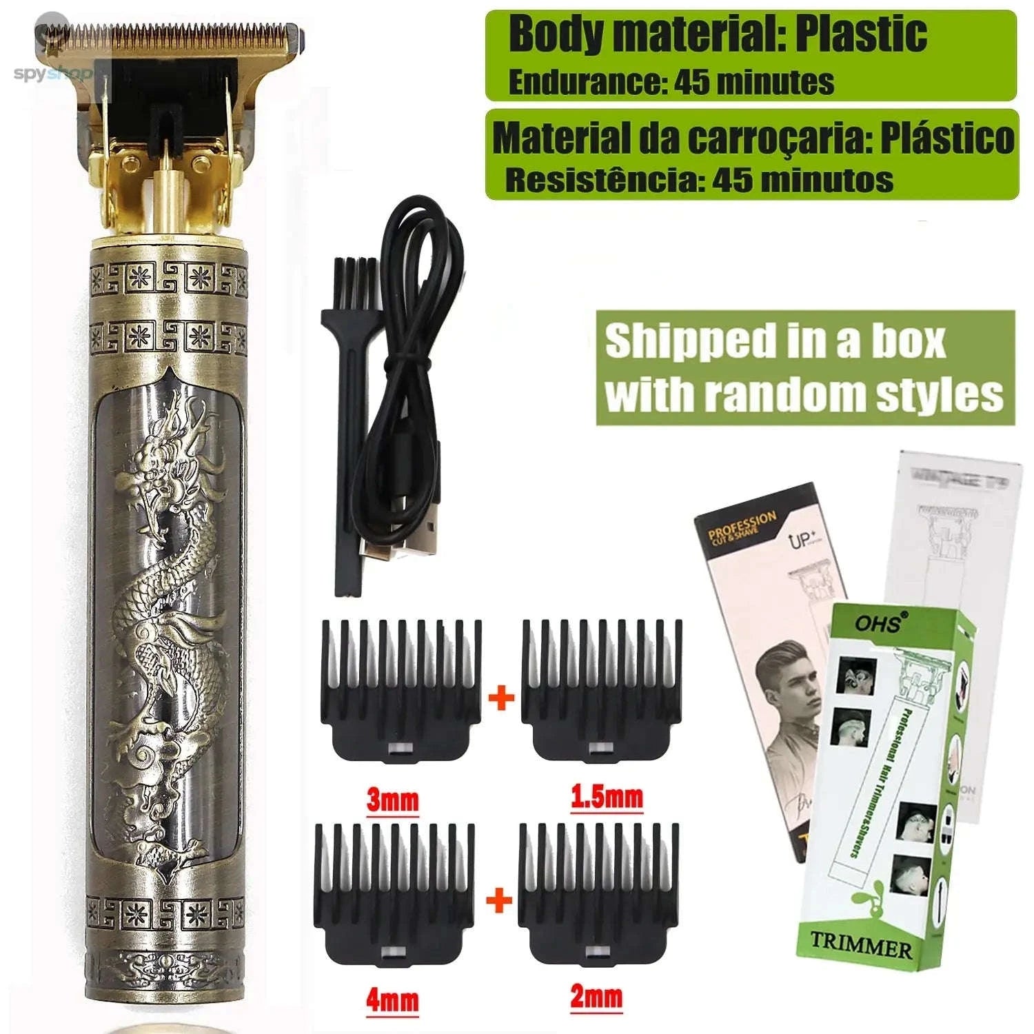 T9 Hair Clipper – Precision Trimmer for Clean Lines and Easy Grooming-OHS S2 DRAGON