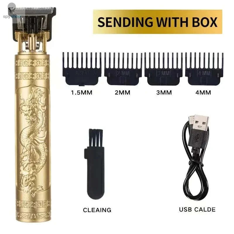 T9 USB Electric Hair Clipper for Men-Gold Panlong