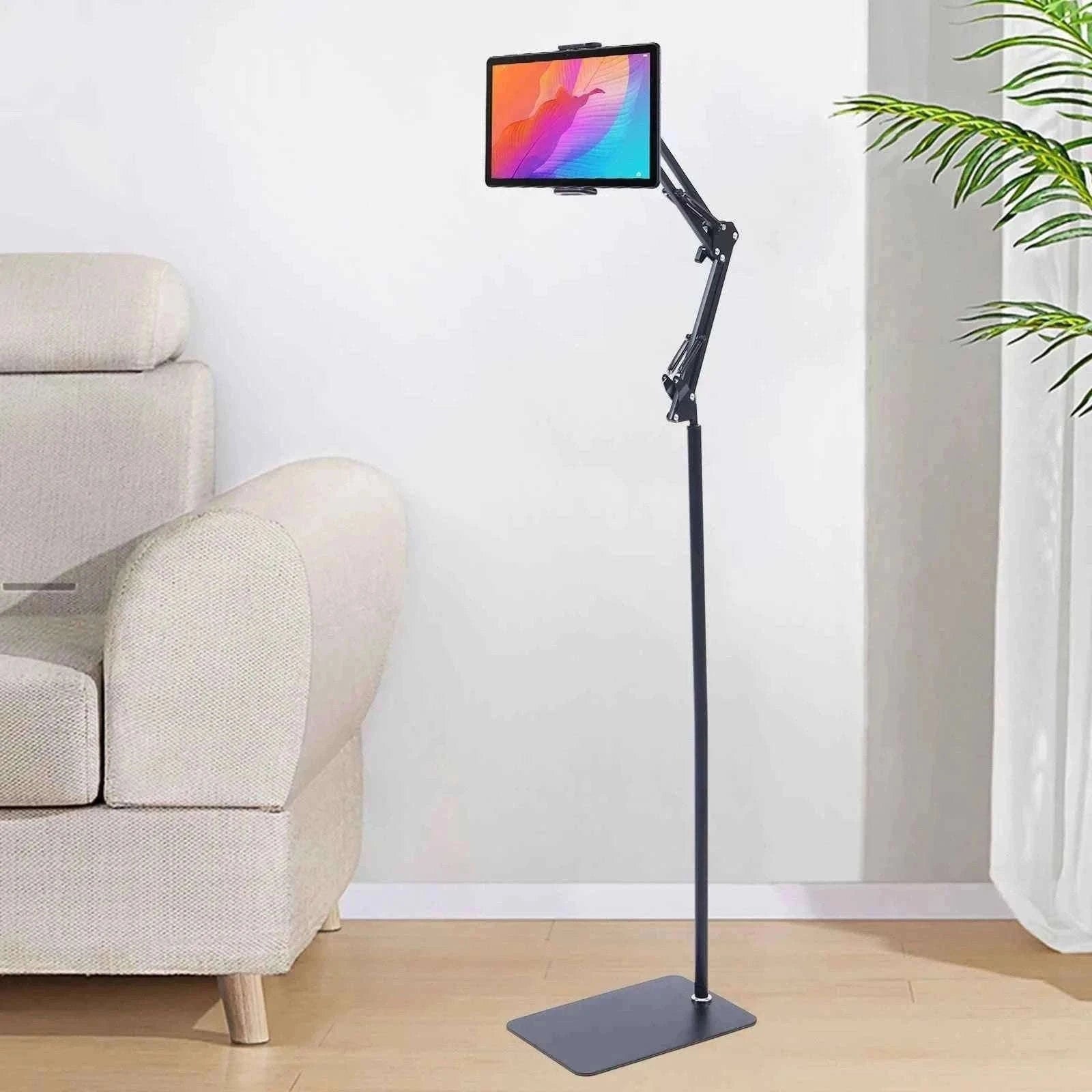 Tablet Floor Stand Adjustable Height & 360° Swivel-black / United States