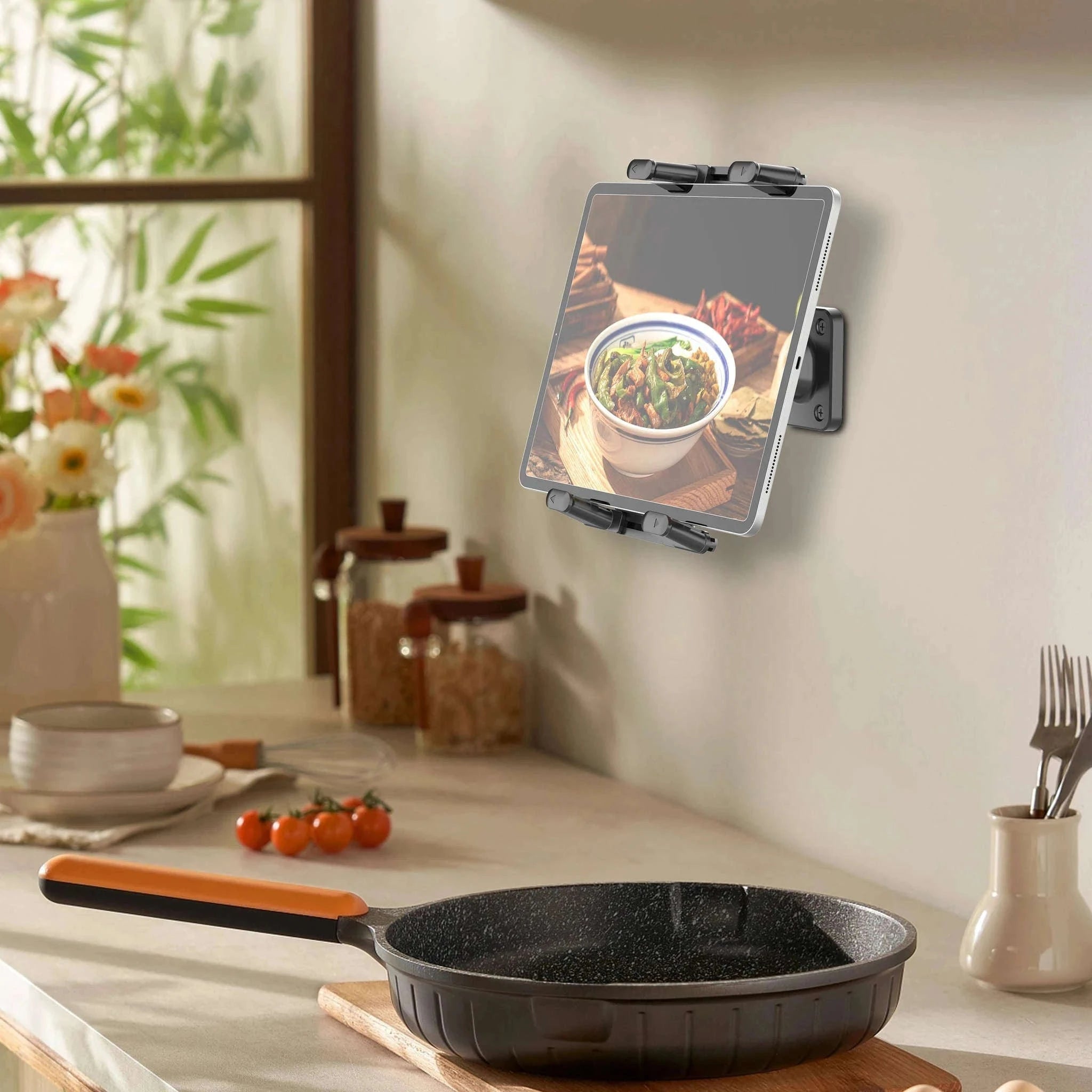 Tablet Wall Mount 360° Rotation Holder Stand for 4.7-15 in Devices-Default Title