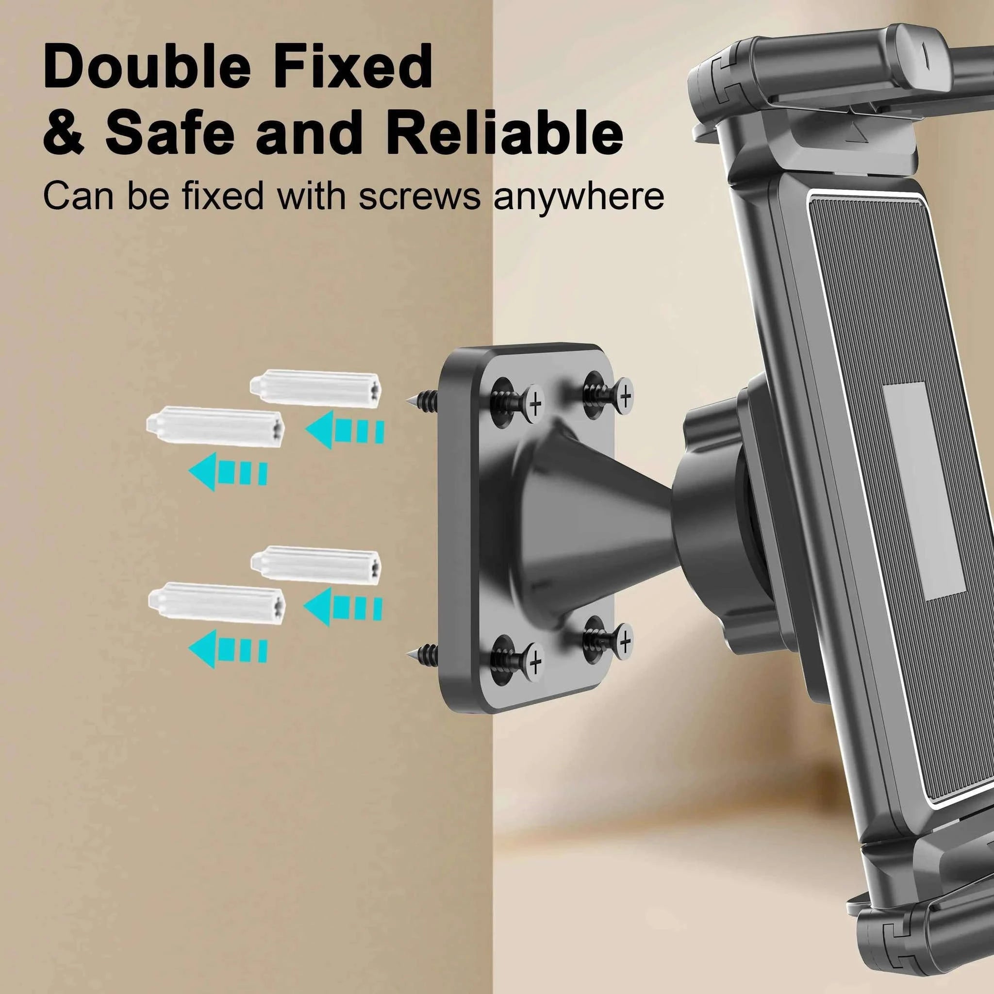 Tablet Wall Mount 360° Rotation Holder Stand for 4.7-15 in Devices-Default Title