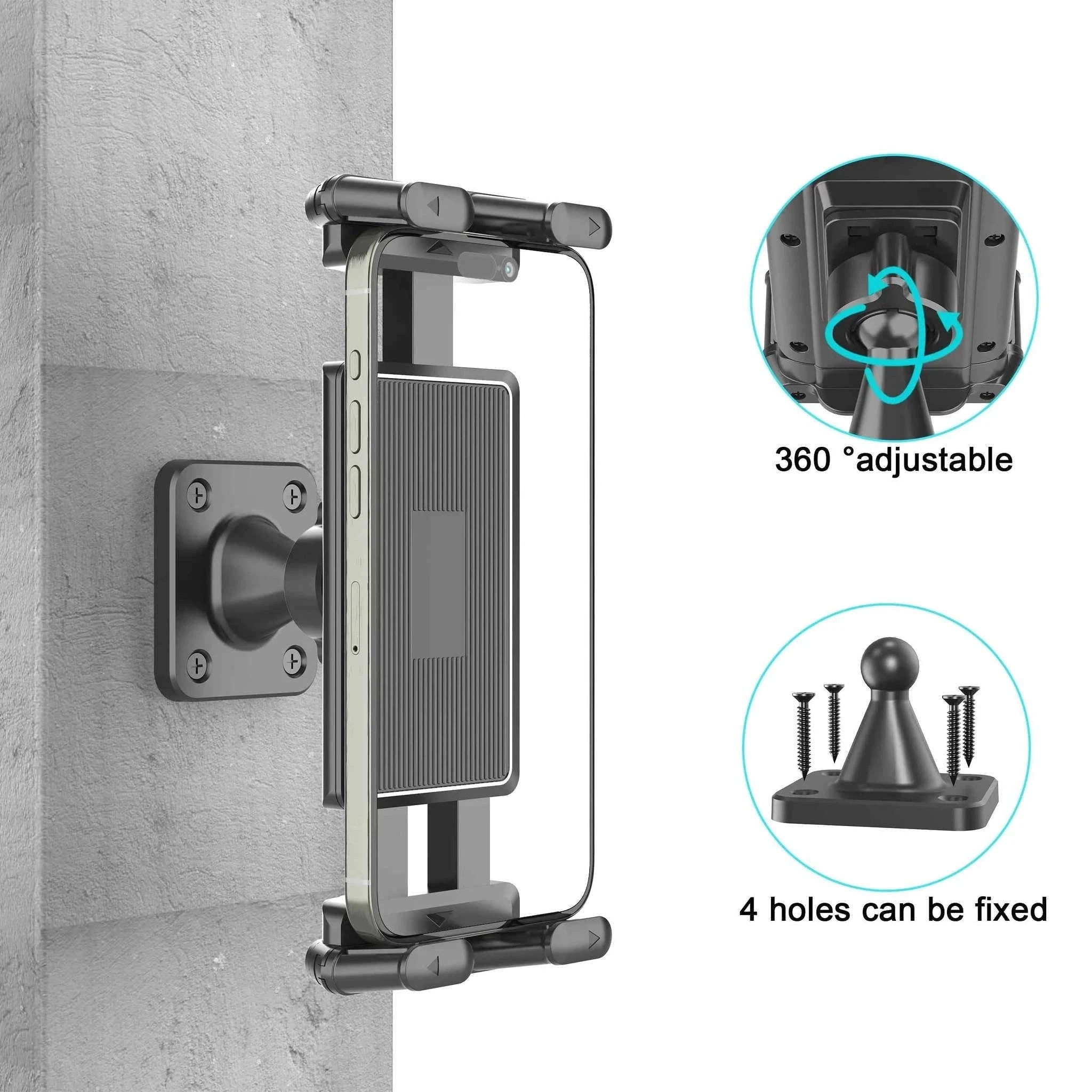 Tablet Wall Mount 360° Rotation Holder Stand for 4.7-15 in Devices-Default Title