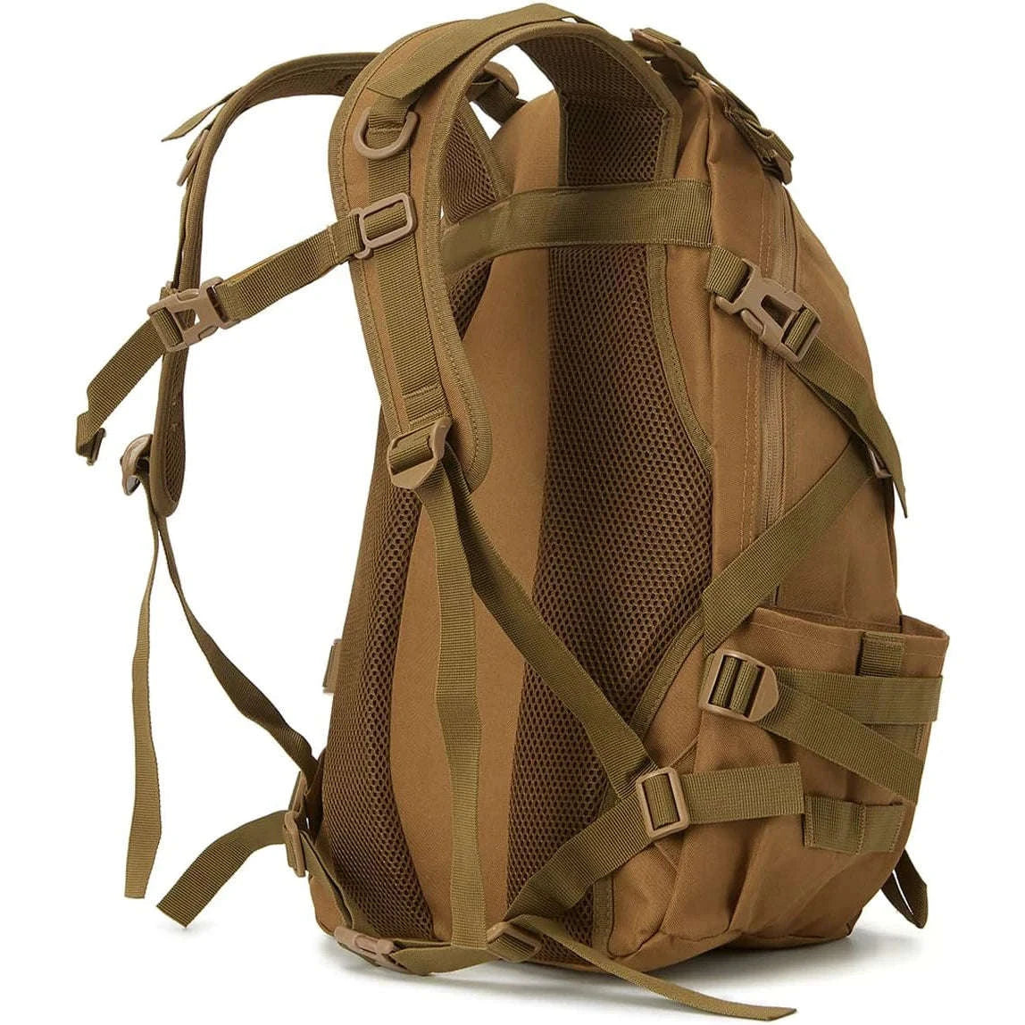 Tactical Backpack with Reflective Strips and 20-35L Storage-Khaki / United Kingdom