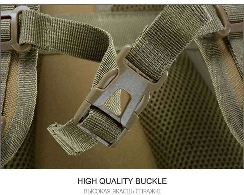 Tactical Backpack with Reflective Strips and 20-35L Storage-Khaki / United Kingdom