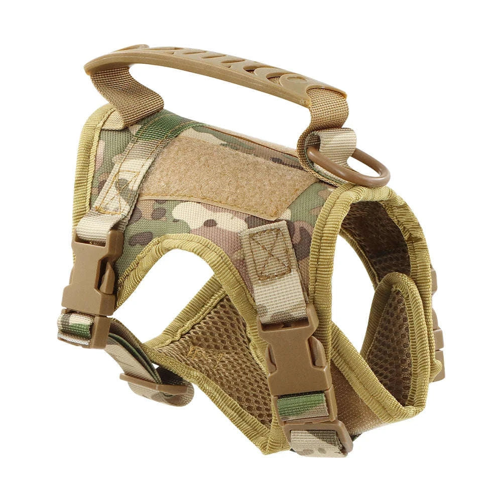 Tactical Cat Harness Adjustable Vest for Confident Outdoor Adventures-Camouflage harness / United States