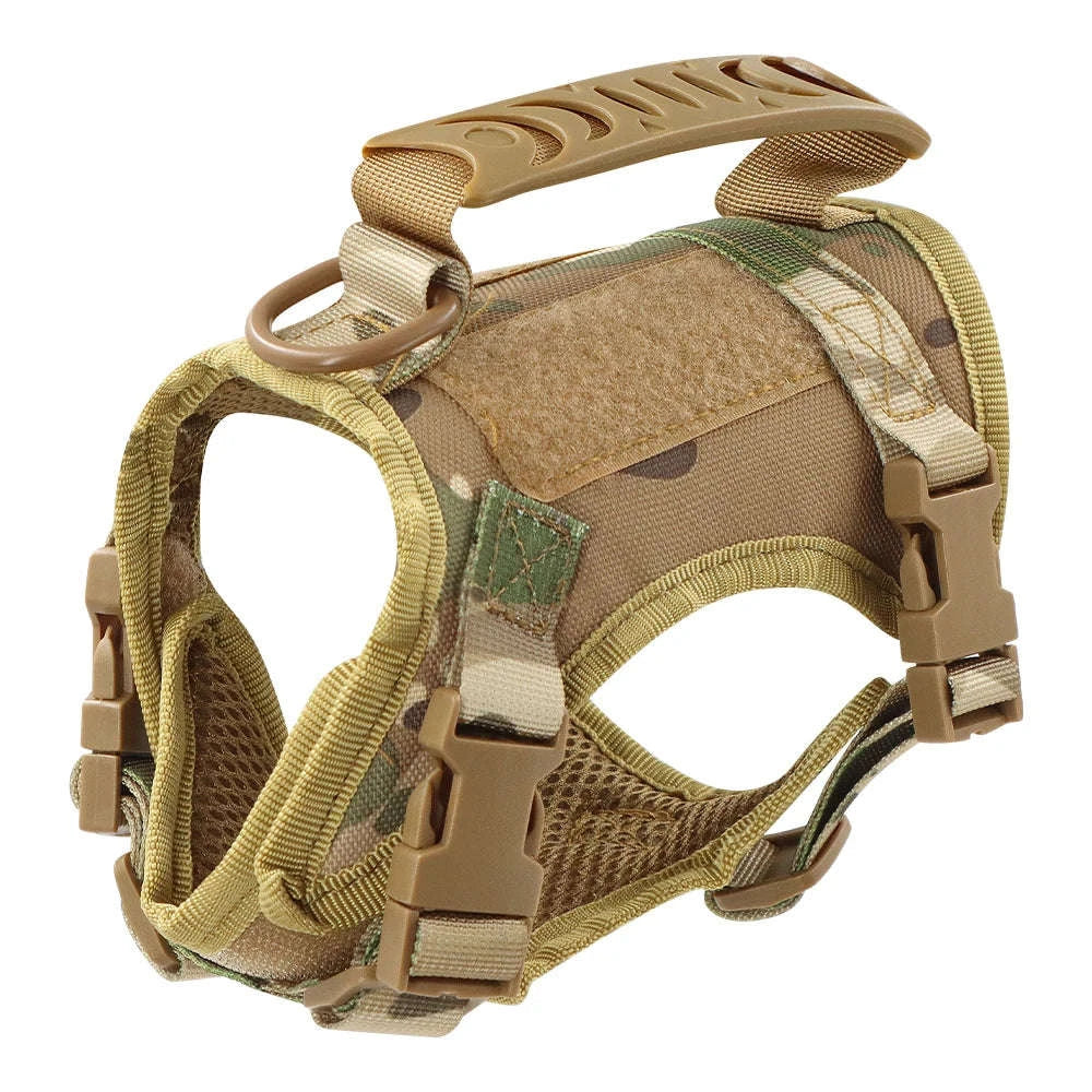 Tactical Cat Harness Adjustable Vest for Confident Outdoor Adventures-Camouflage harness / United States
