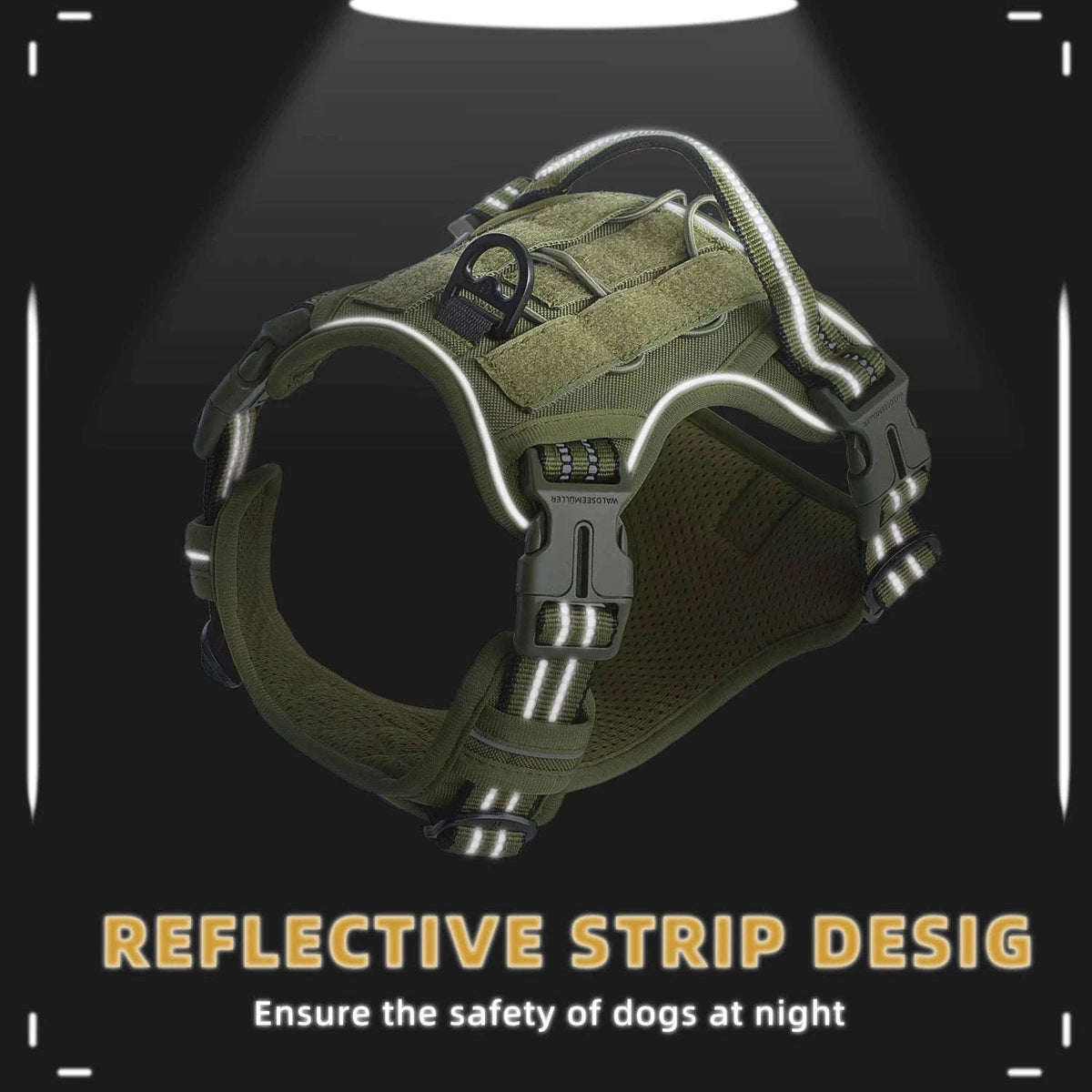 Tactical Dog Harness – No-Pull MOLLE Vest for Active Dogs-PURPLE / XL