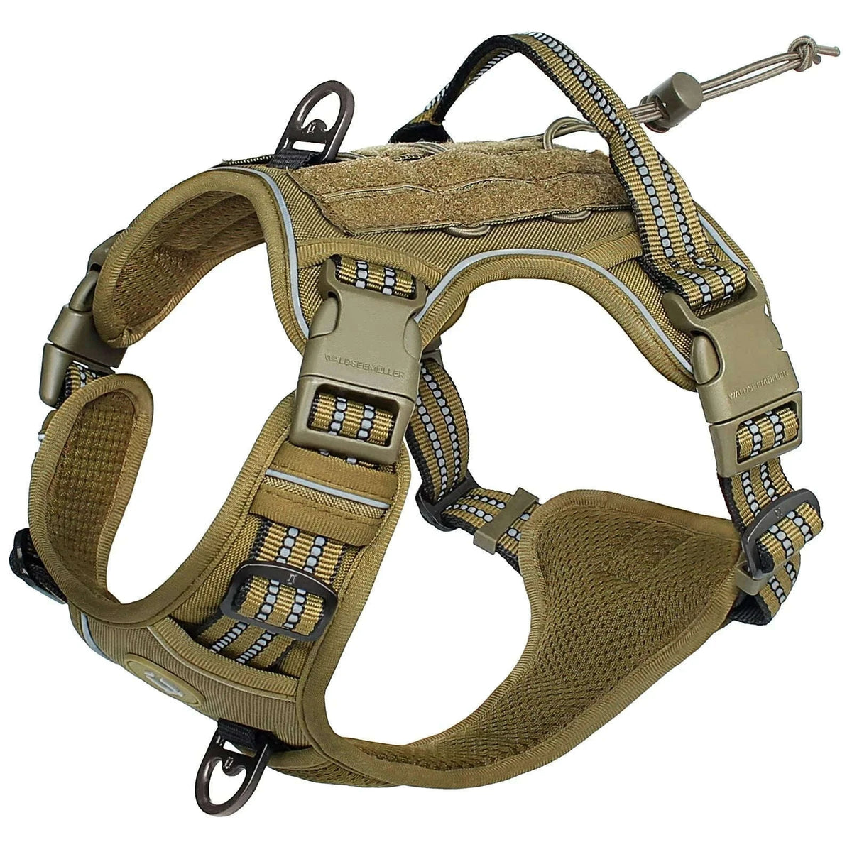 Tactical Dog Harness – No-Pull MOLLE Vest for Active Dogs-PURPLE / XL
