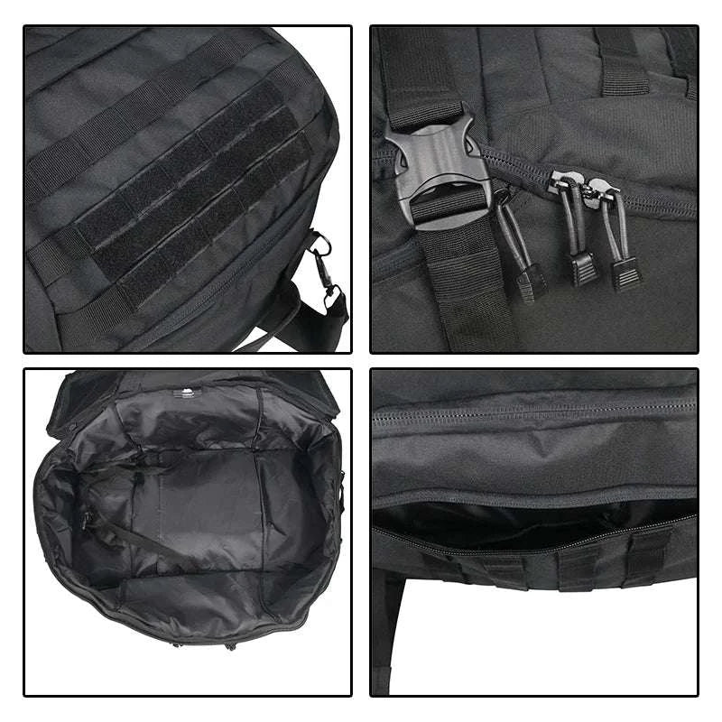 Tactical Duffle Backpack 30L–80L with MOLLE for Gym, Travel & Outdoor-XL Black / United States