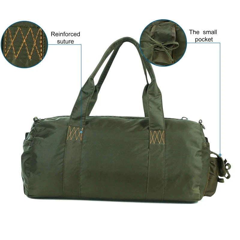 Tactical Duffle Bag Water-Resistant Nylon Travel Gear Bag-OD Green / United States