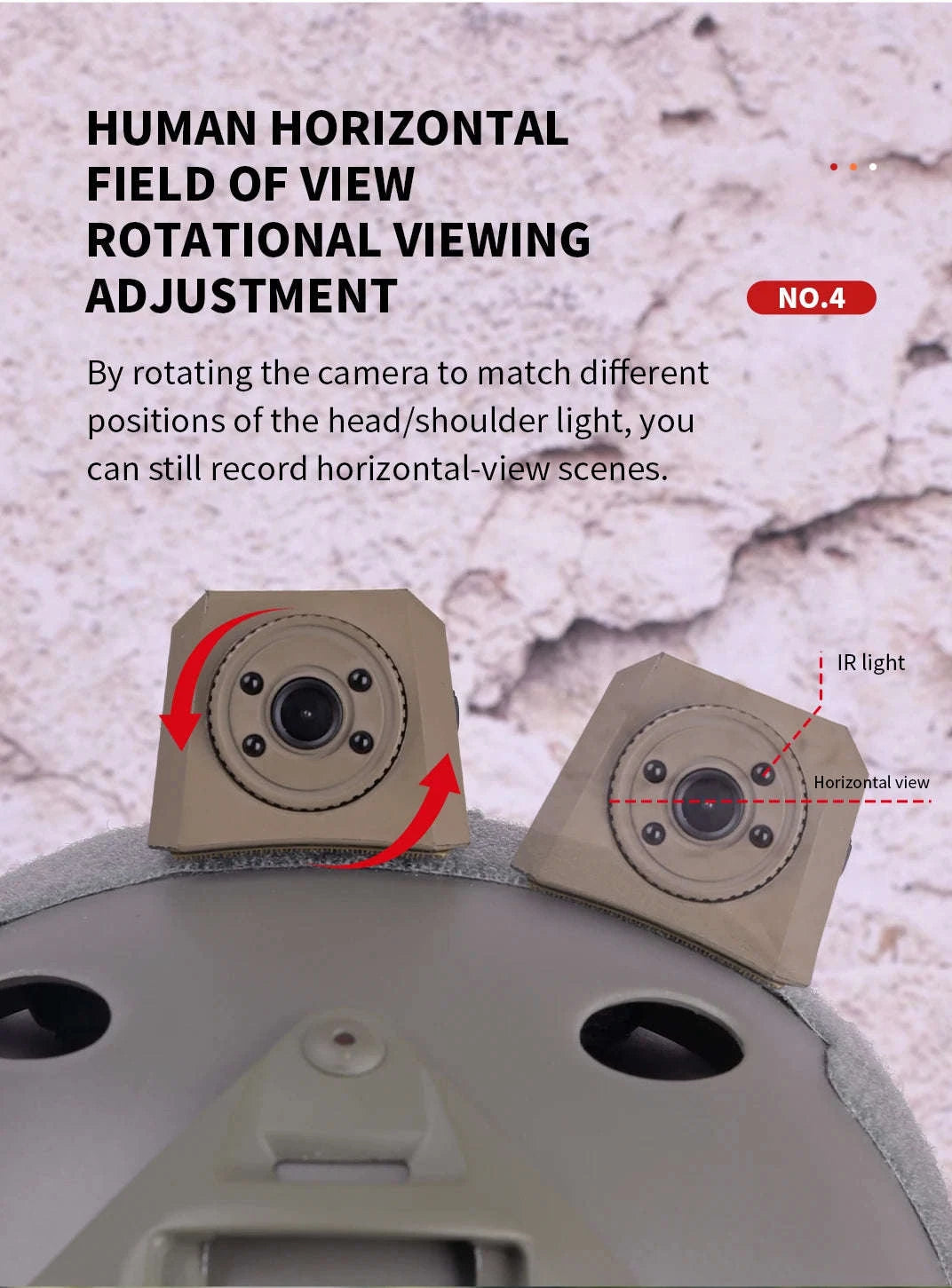 Tactical Helmet Camera with 720P HD Video Recording-RG