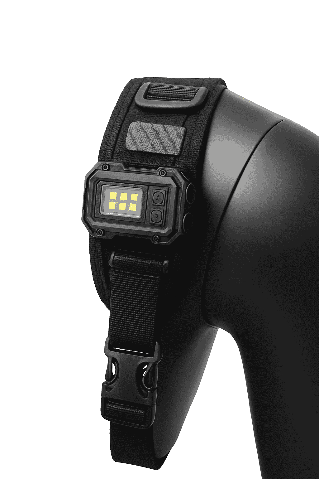 Tactical Mini Flashlight with Hook-and-Loop Plate for 25mm Strap-Only 1pcs Loop Plate
