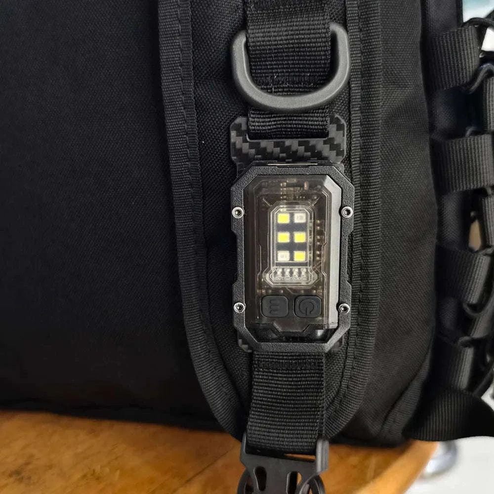 Tactical Mini Flashlight with Hook-and-Loop Plate for 25mm Strap-Only 1pcs Loop Plate