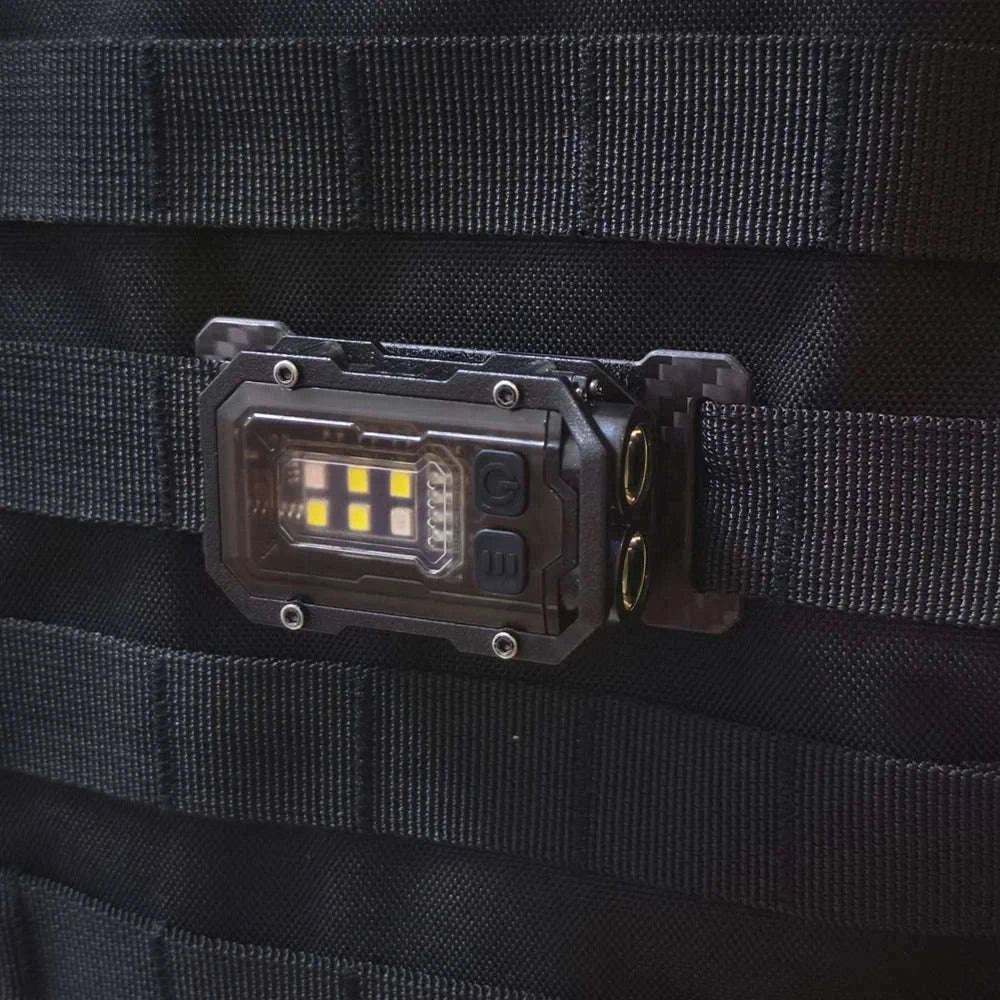 Tactical Mini Flashlight with Hook-and-Loop Plate for 25mm Strap-Only 1pcs Loop Plate
