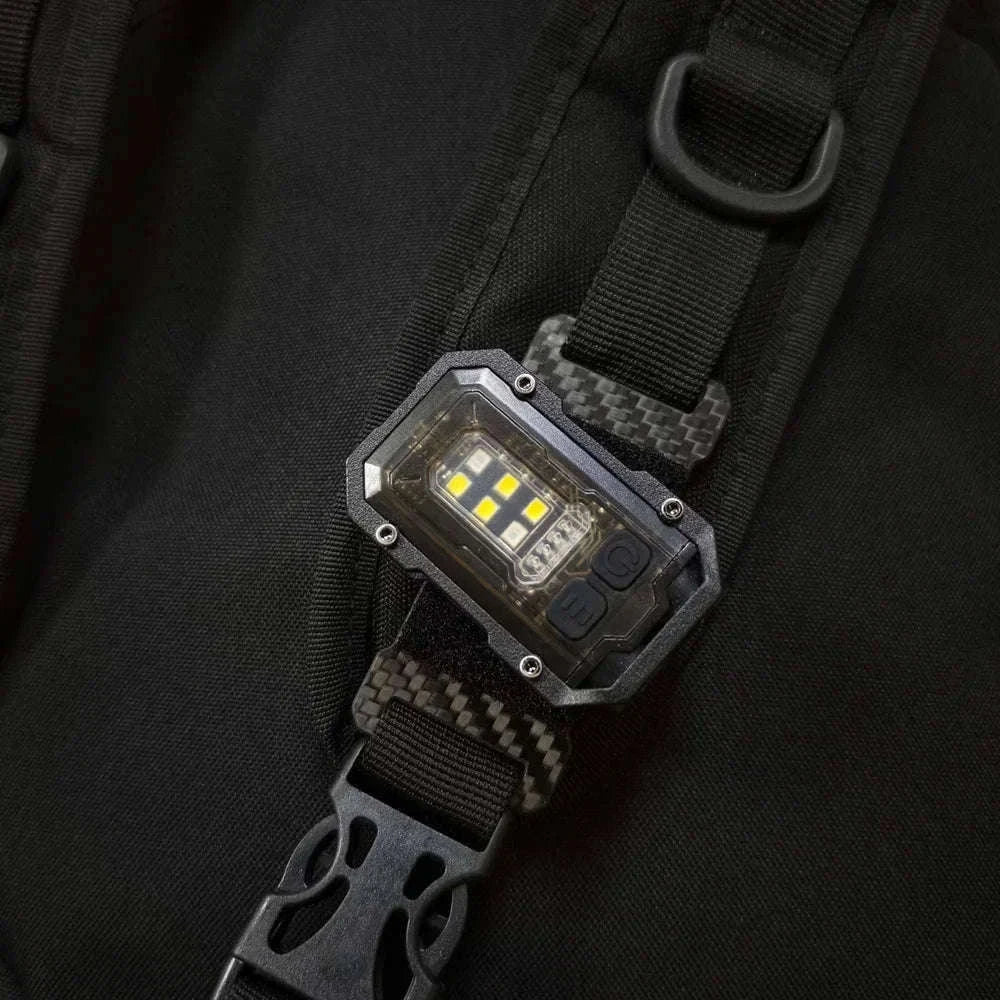 Tactical Mini Flashlight with Hook-and-Loop Plate for 25mm Strap-Only 1pcs Loop Plate
